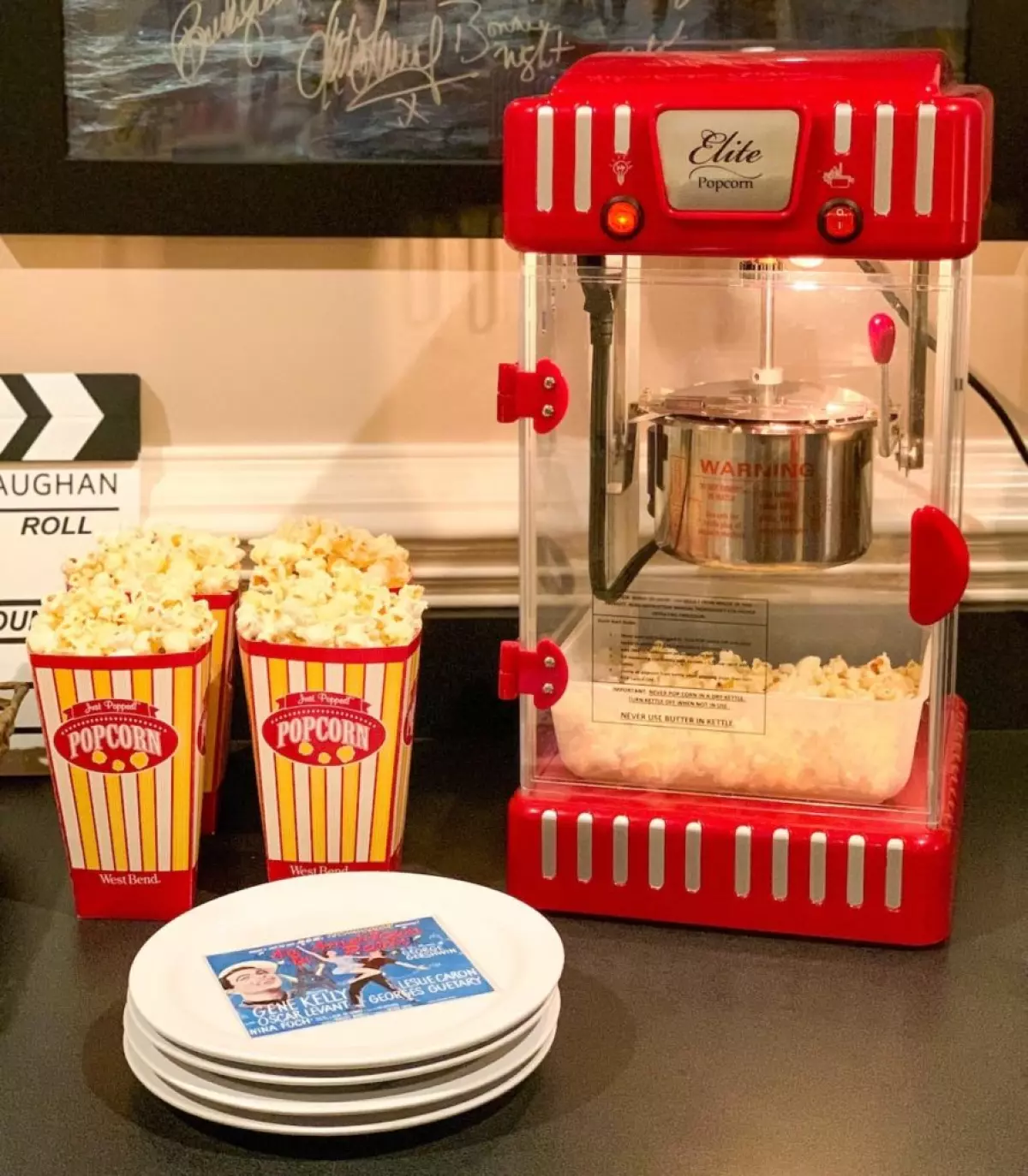 Movie night party ideas- popcorn machine