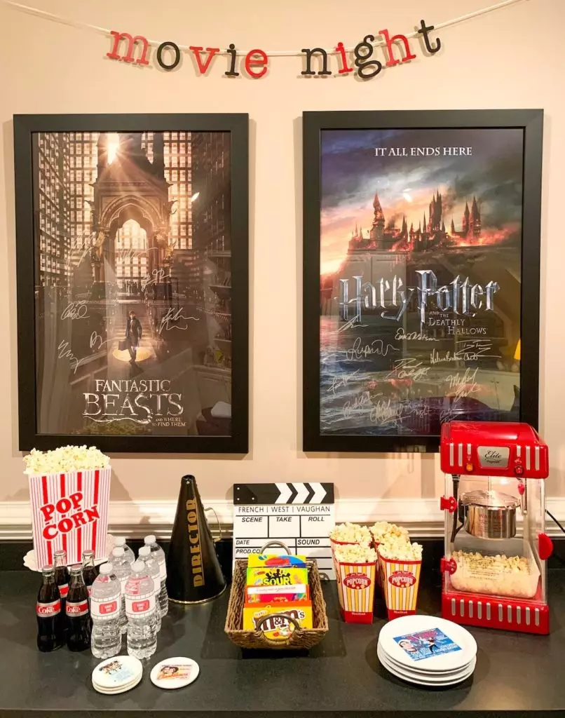 Movie night party ideas- concession stand snacks