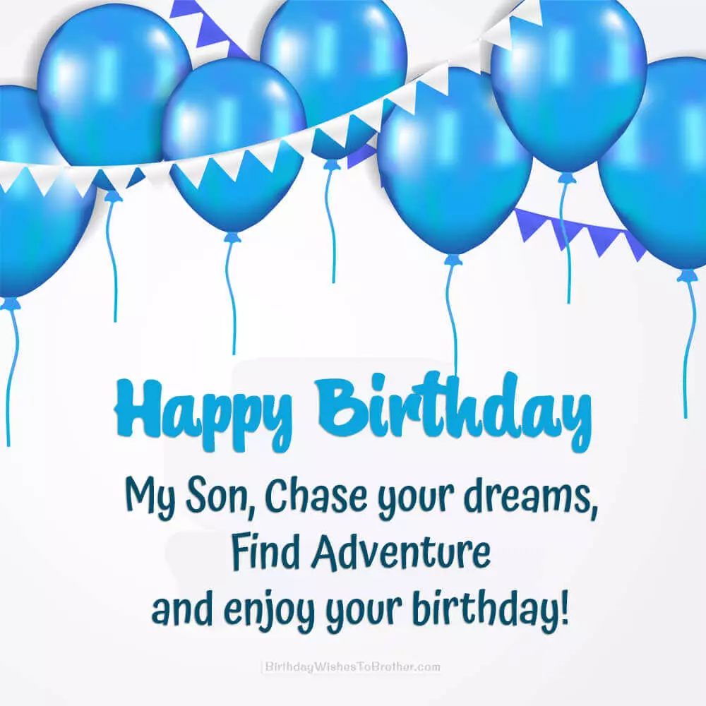 20th Birthday Wishes for Son