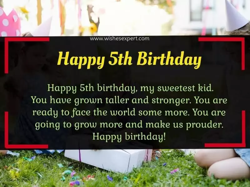 happy 5th birthday Wishes