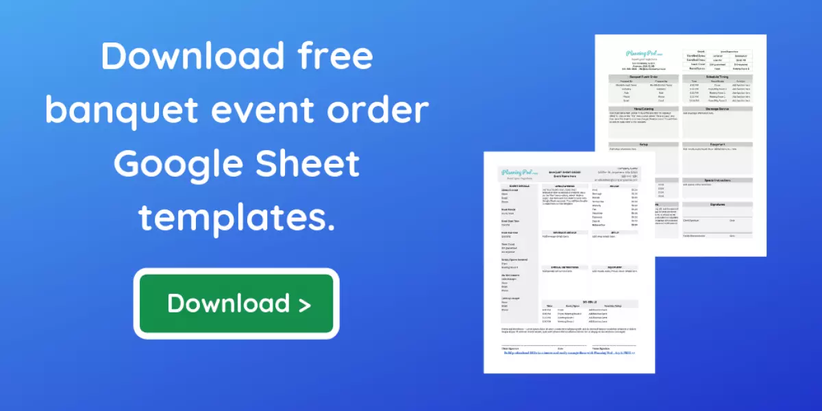 Banquet Event Order Template Download