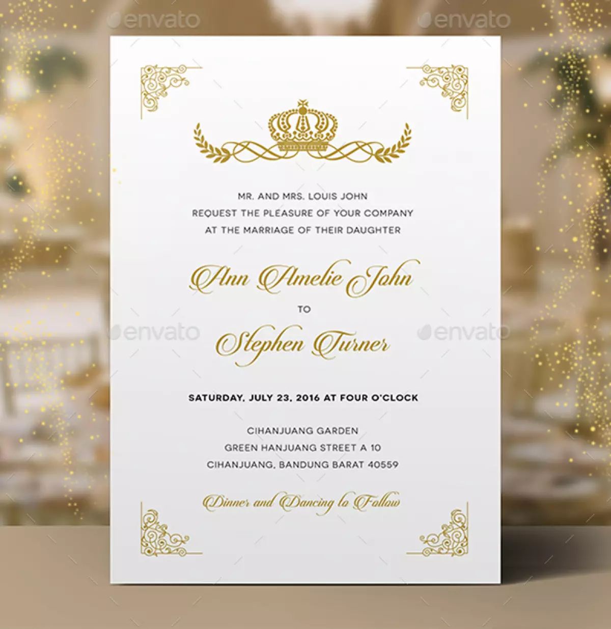 simple royal wedding invitation
