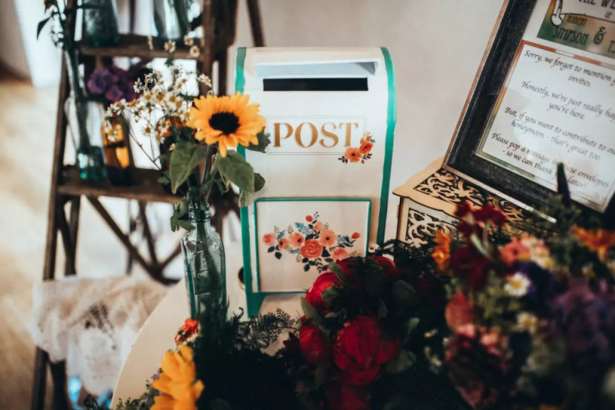 Wedding Post Box Card Ideas Joshua Rhys Photography