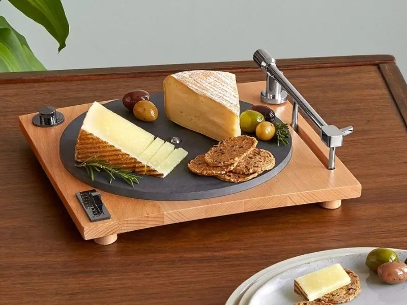 Turntable-Inspired Cheese Board