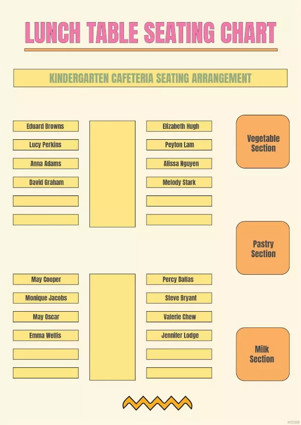 event table seating chart template