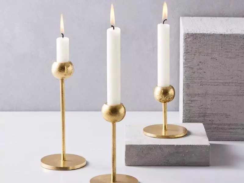 Modern Brass Metal Candleholders for 42nd anniversary gift ideas