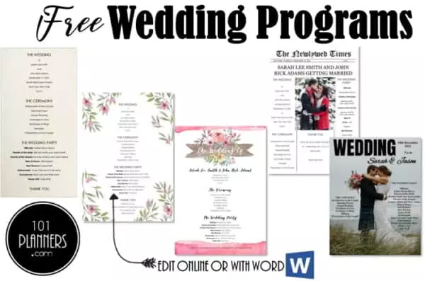 Wedding Program Example