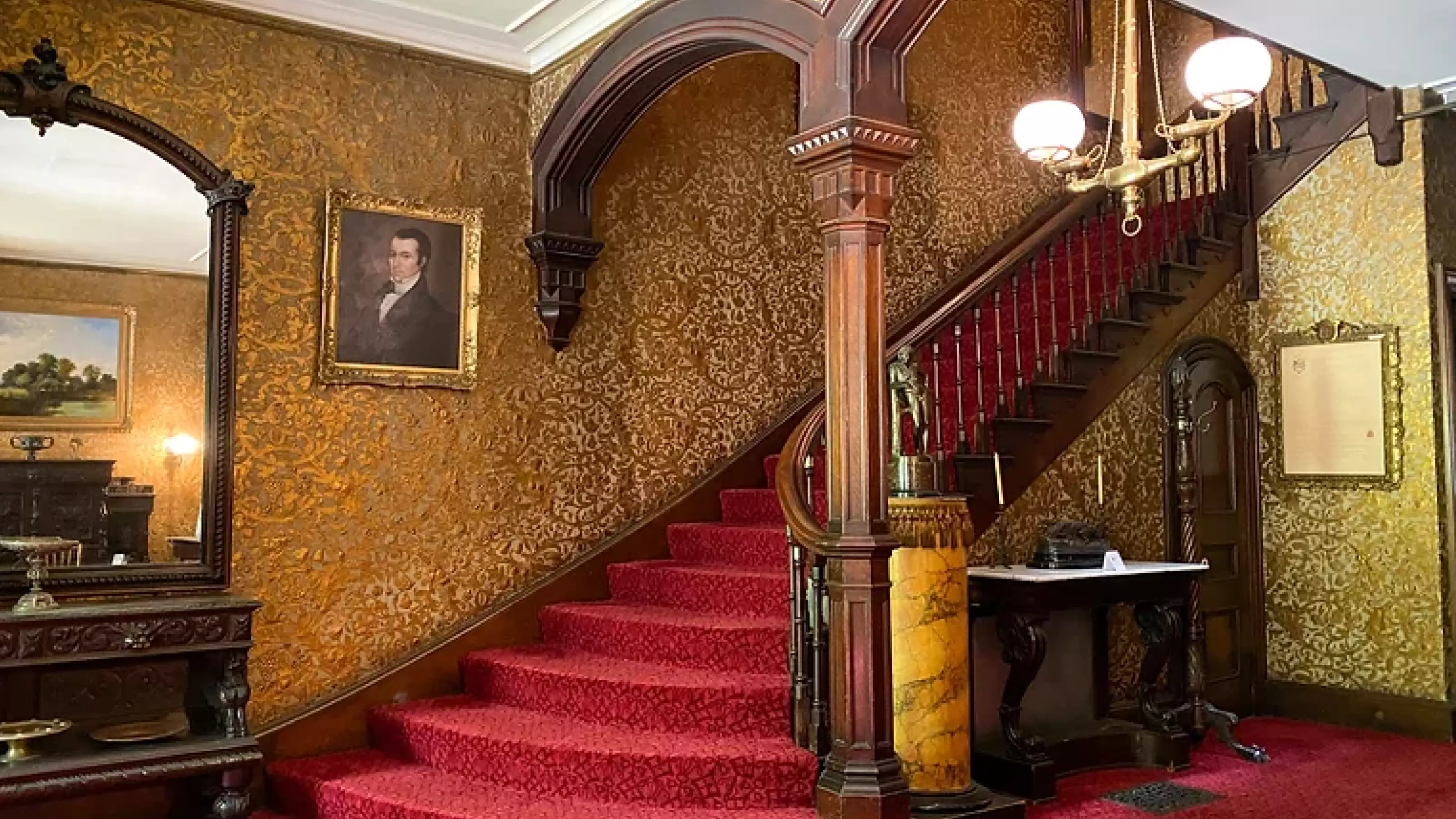 Majestic staircase in The Gibson House