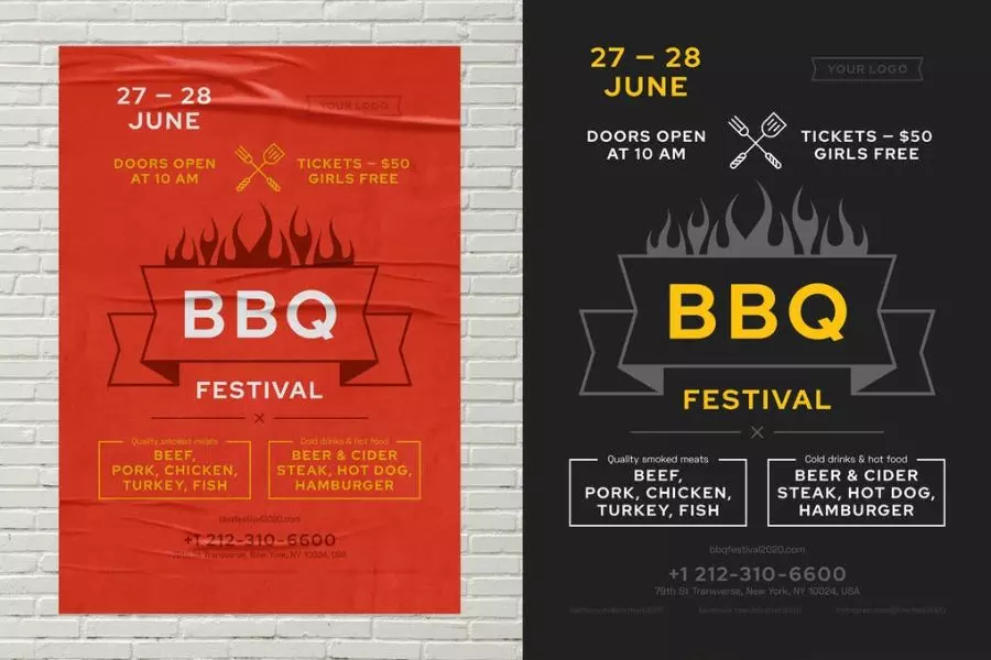 BBQ Party Poster Template