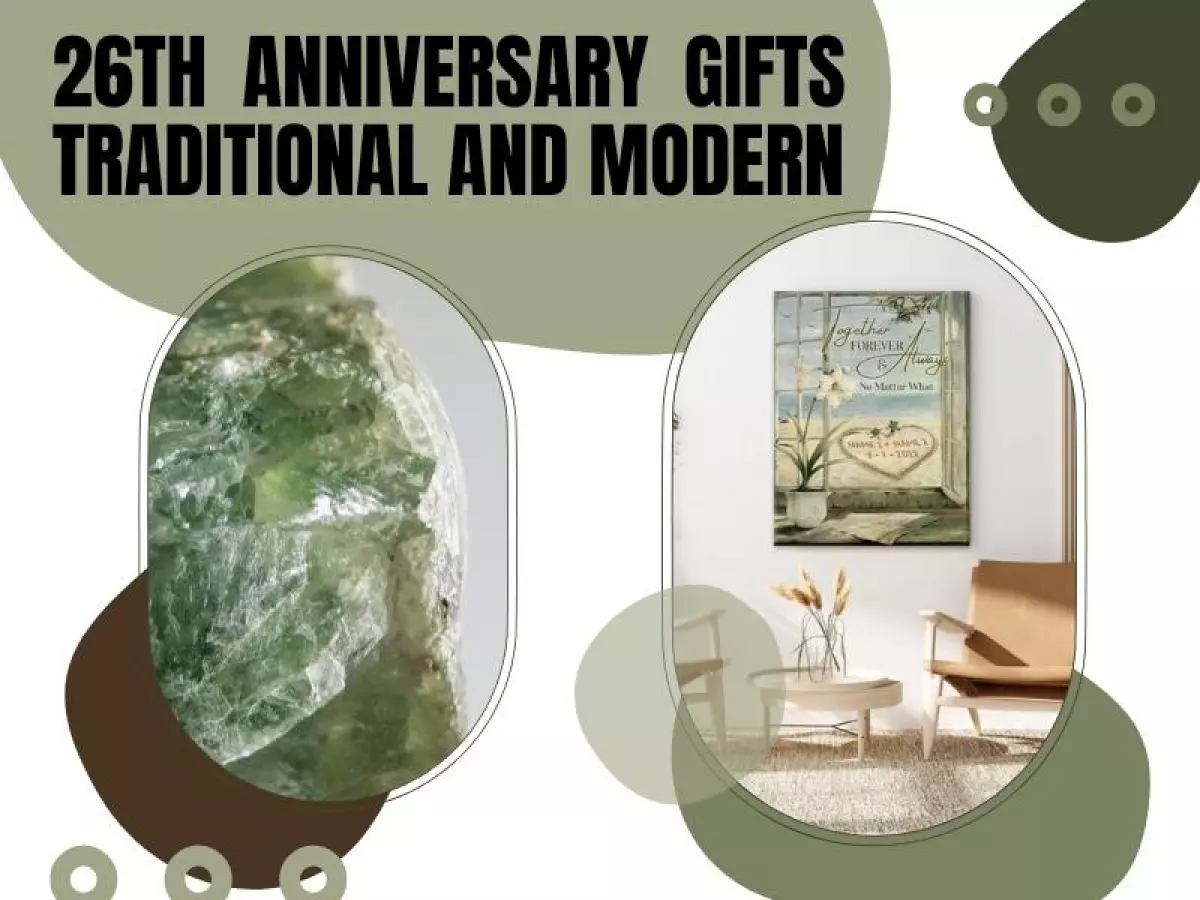 26th anniversary gifts traditional and modern