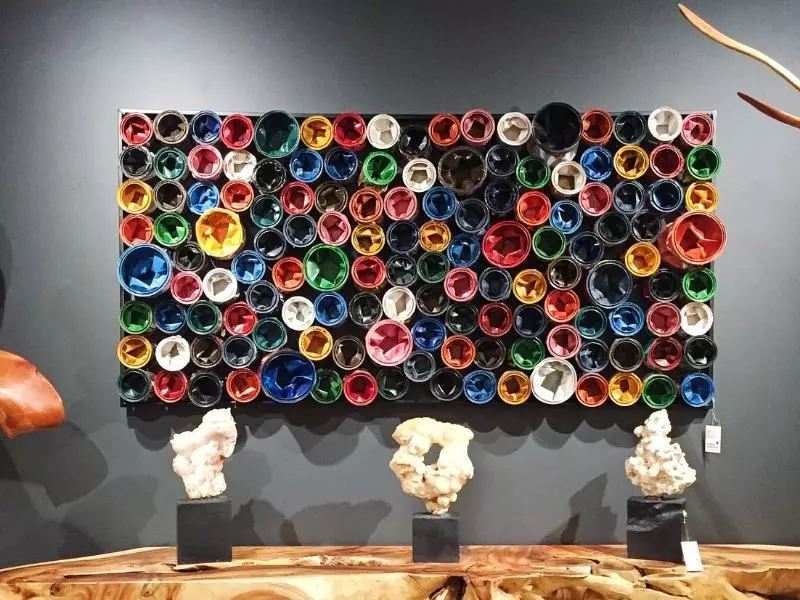 Recycled Can Wall Art for the 26th-anniversary modern gift theme
