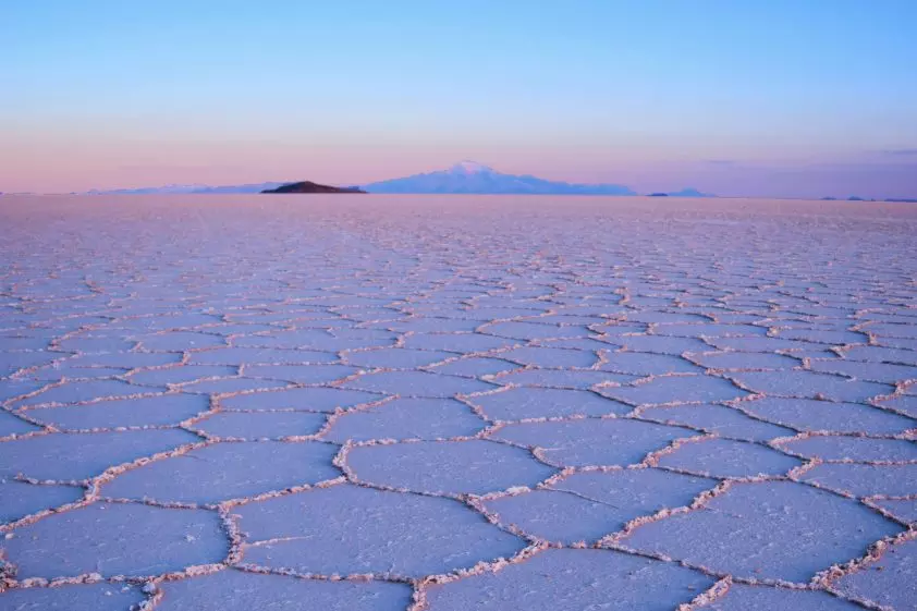 Sunrise in Uyuni Salt Flat, Bolivia