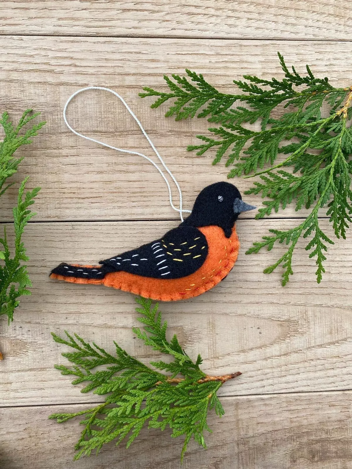 oriole bird ornament