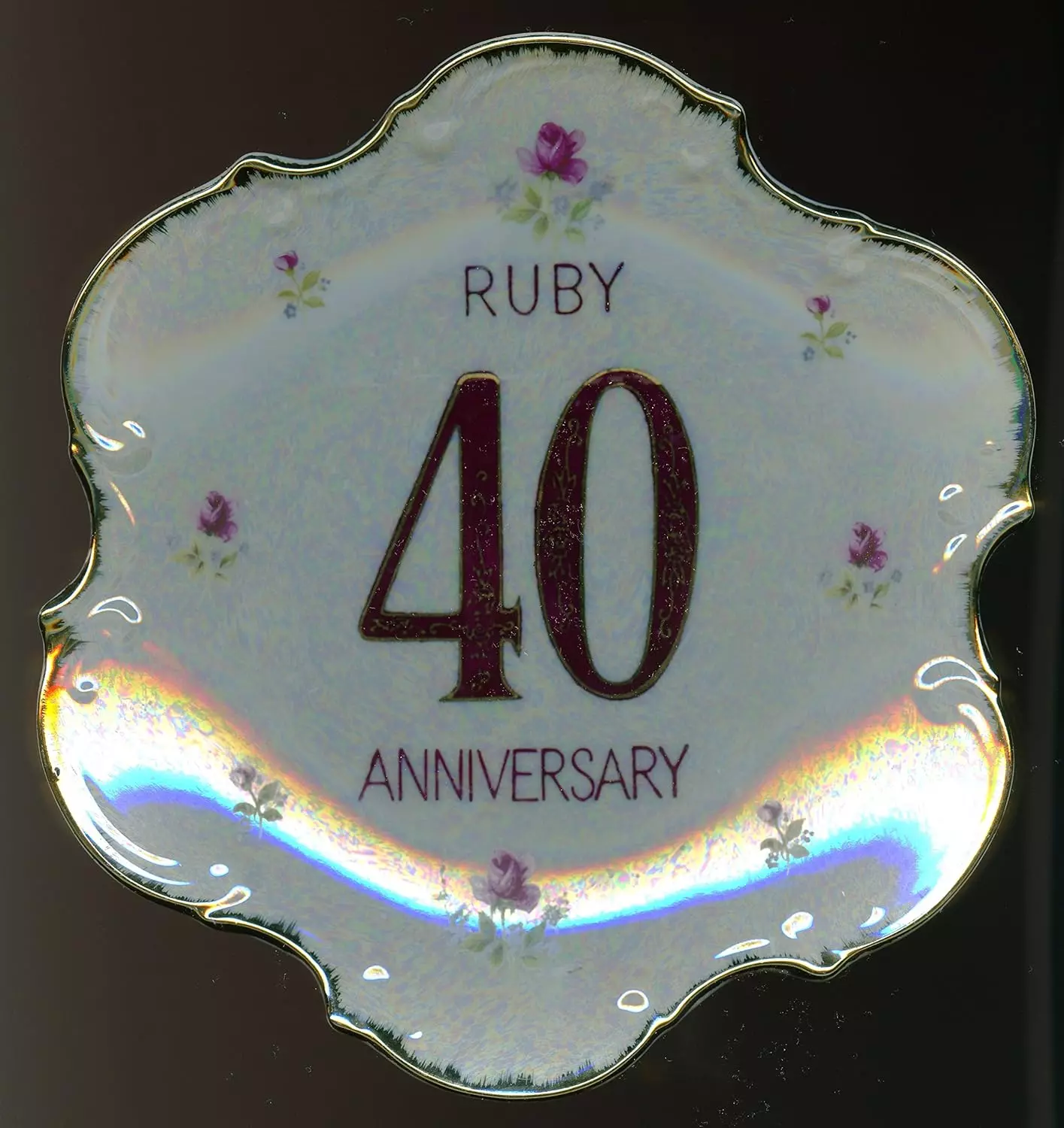 Ruby Anniversary Plate