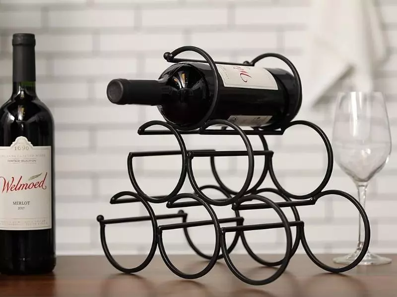Iron Tabletop Wine Rack For The Year 6 Anniversary Gift
