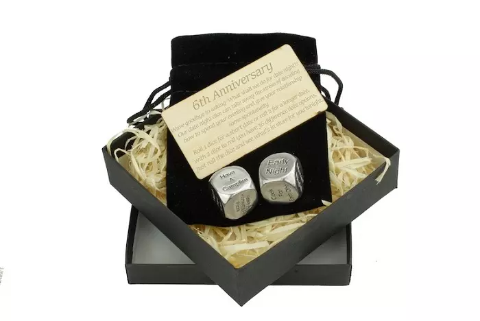 Date Night Decider Dice As 6Th Anniversary Gift Traditional And Modern