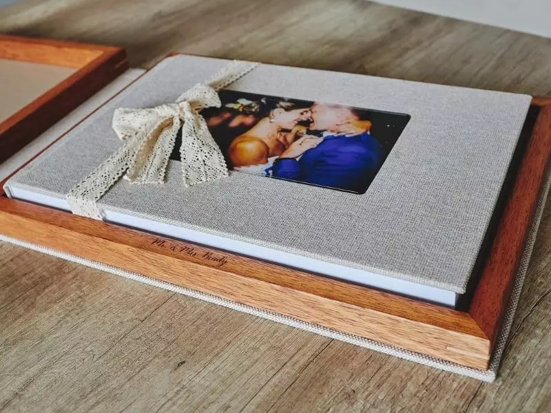 Wooden Photo Album For The 6Th Anniversary Gift
