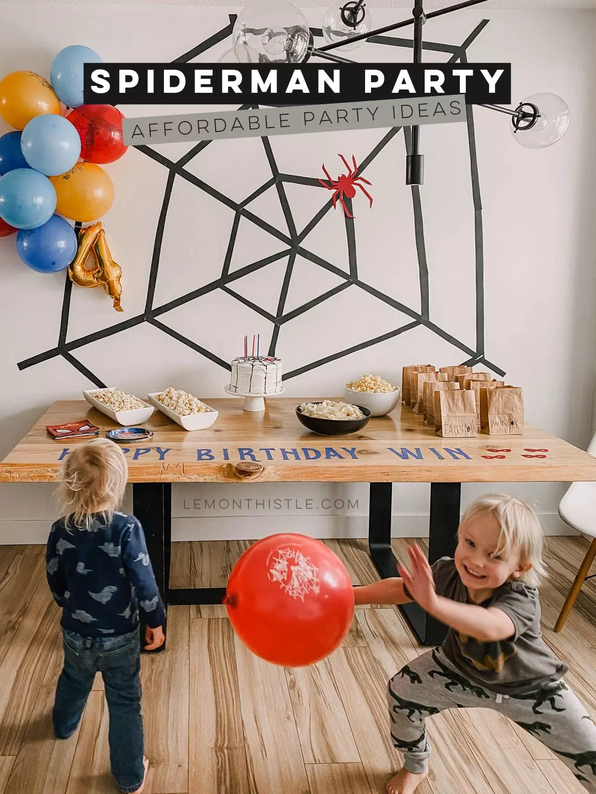 DIY Spiderman birthday party ideas