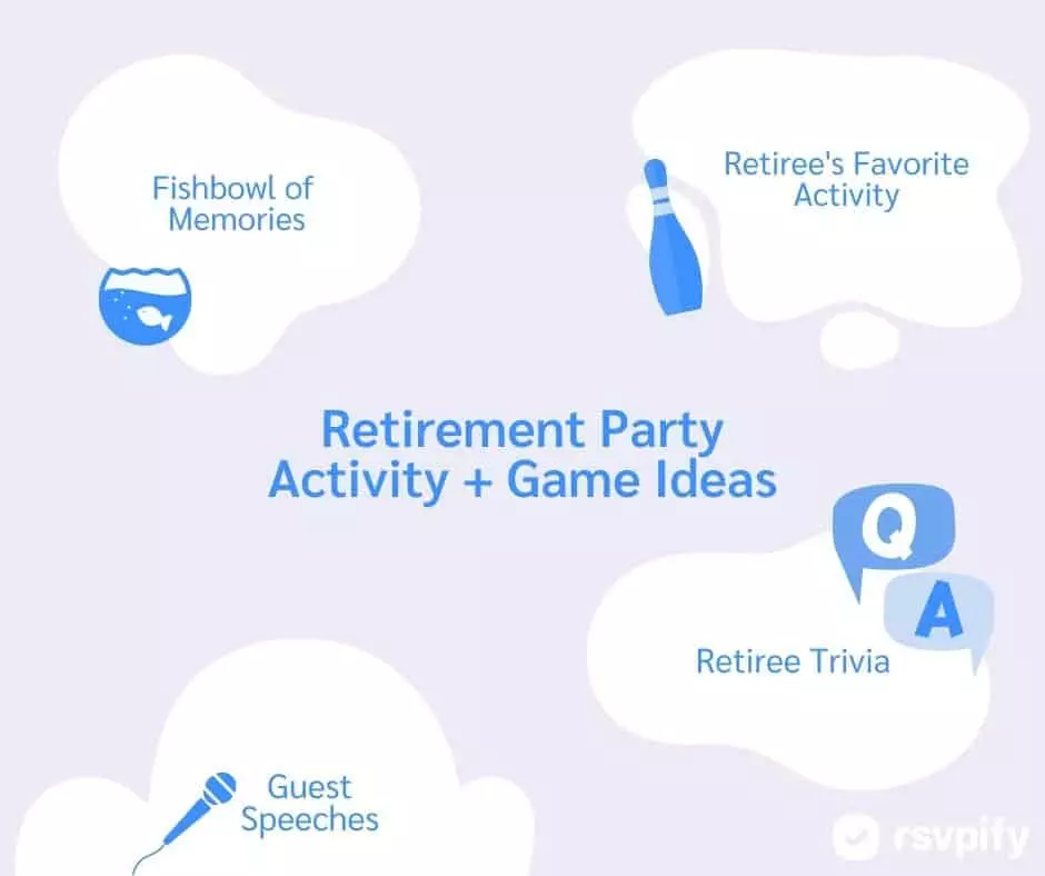 Retirement Party Activity and Game Ideas (guest speeches, trivia)