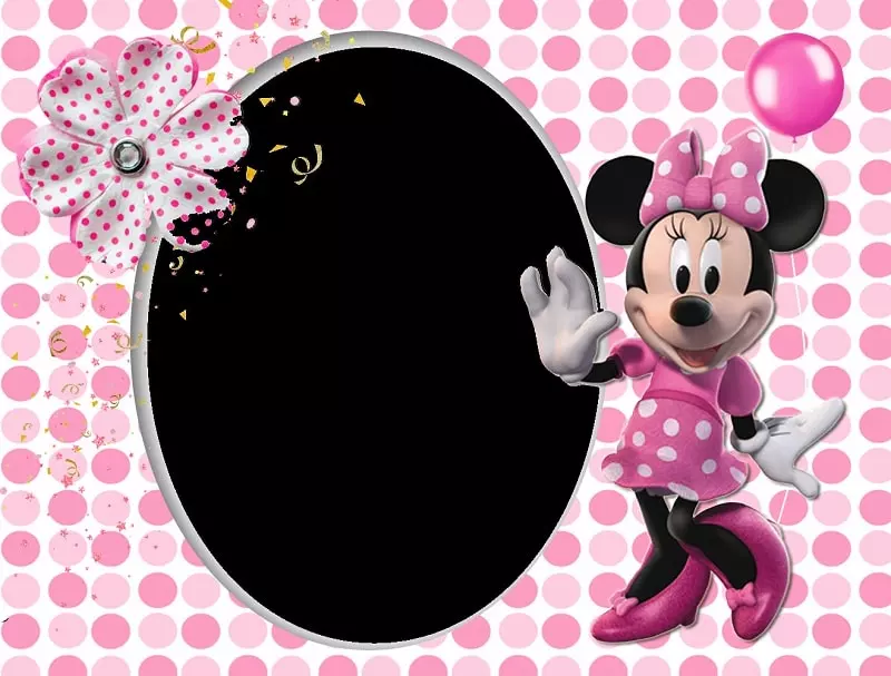 Waving Minnie Printable for Birthday Party