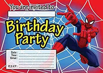 Spiderman Birthday Invitations