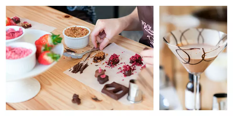 A chocolate and cocktail class, perfect gift for chocoholics