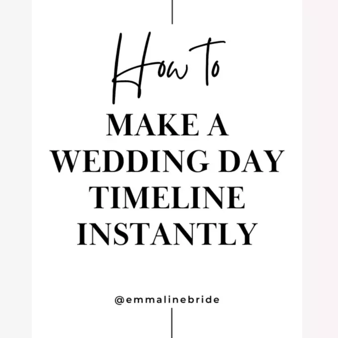 wedding day timeline and checklist