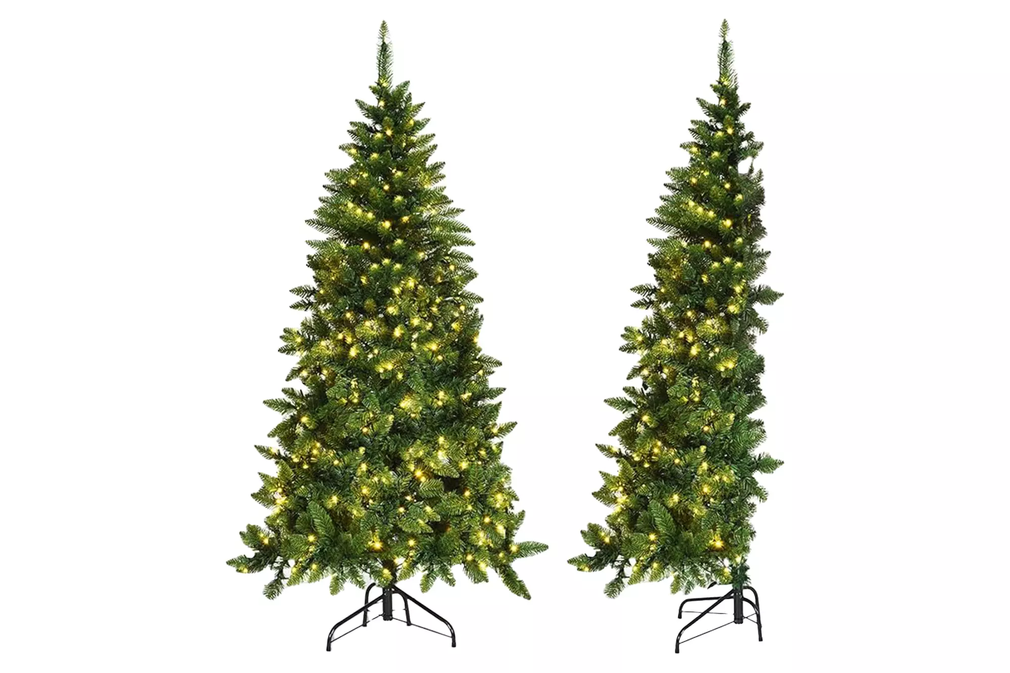 Goplus Pre-Lit Half-Shape Christmas Tree