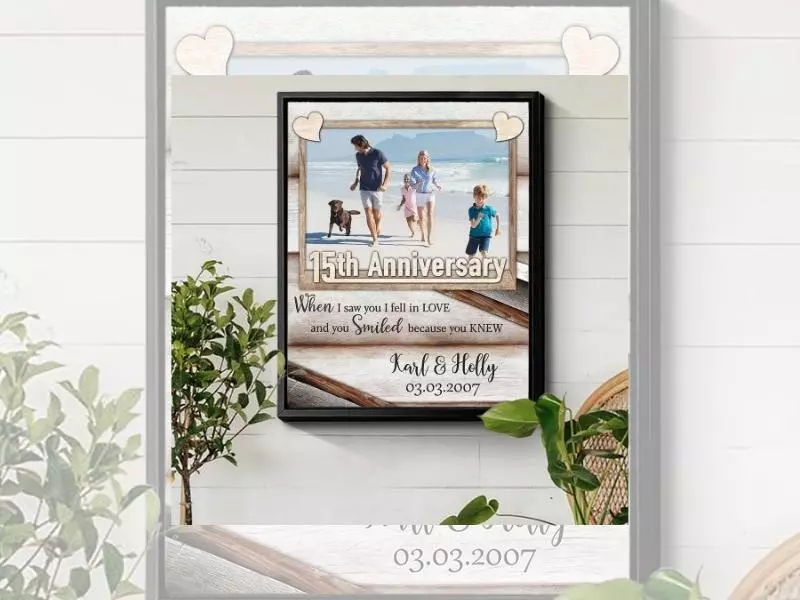 Crystal Picture Frame For Unique 15Th Anniversary Gifts
