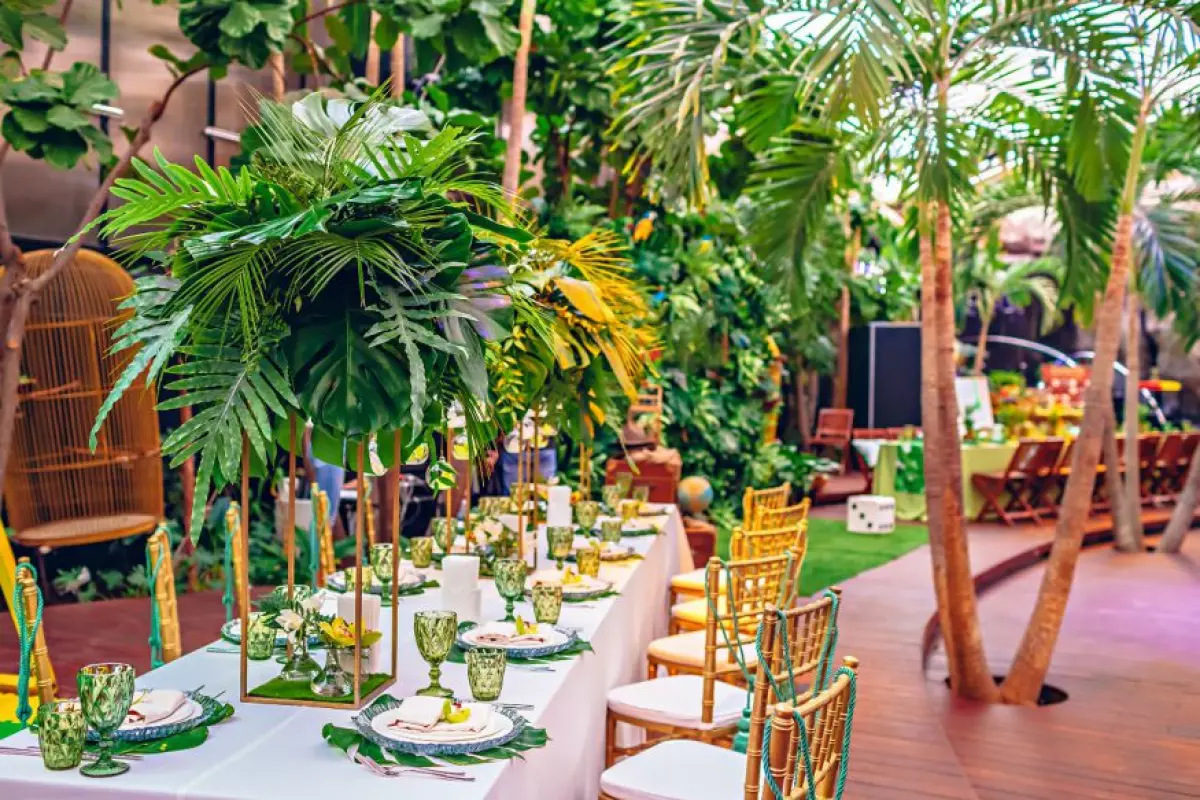 tropical party dining inspiration