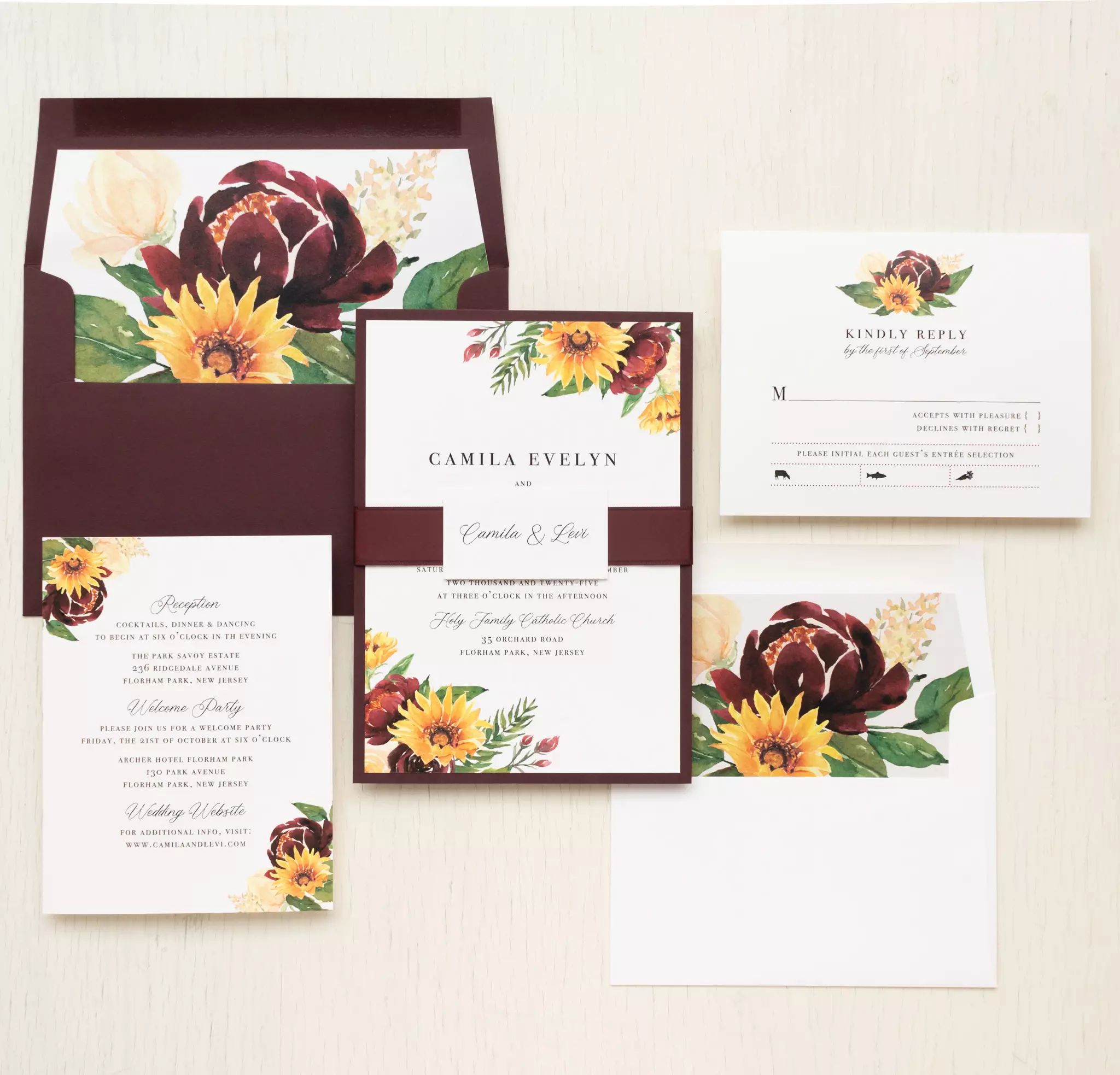 Sunflower Wedding Invitations