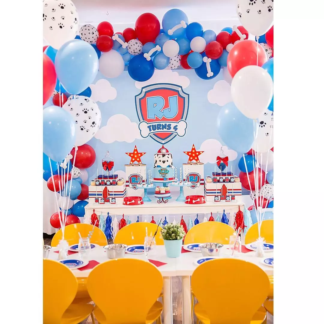 Paw Patrol birthday party watercolored