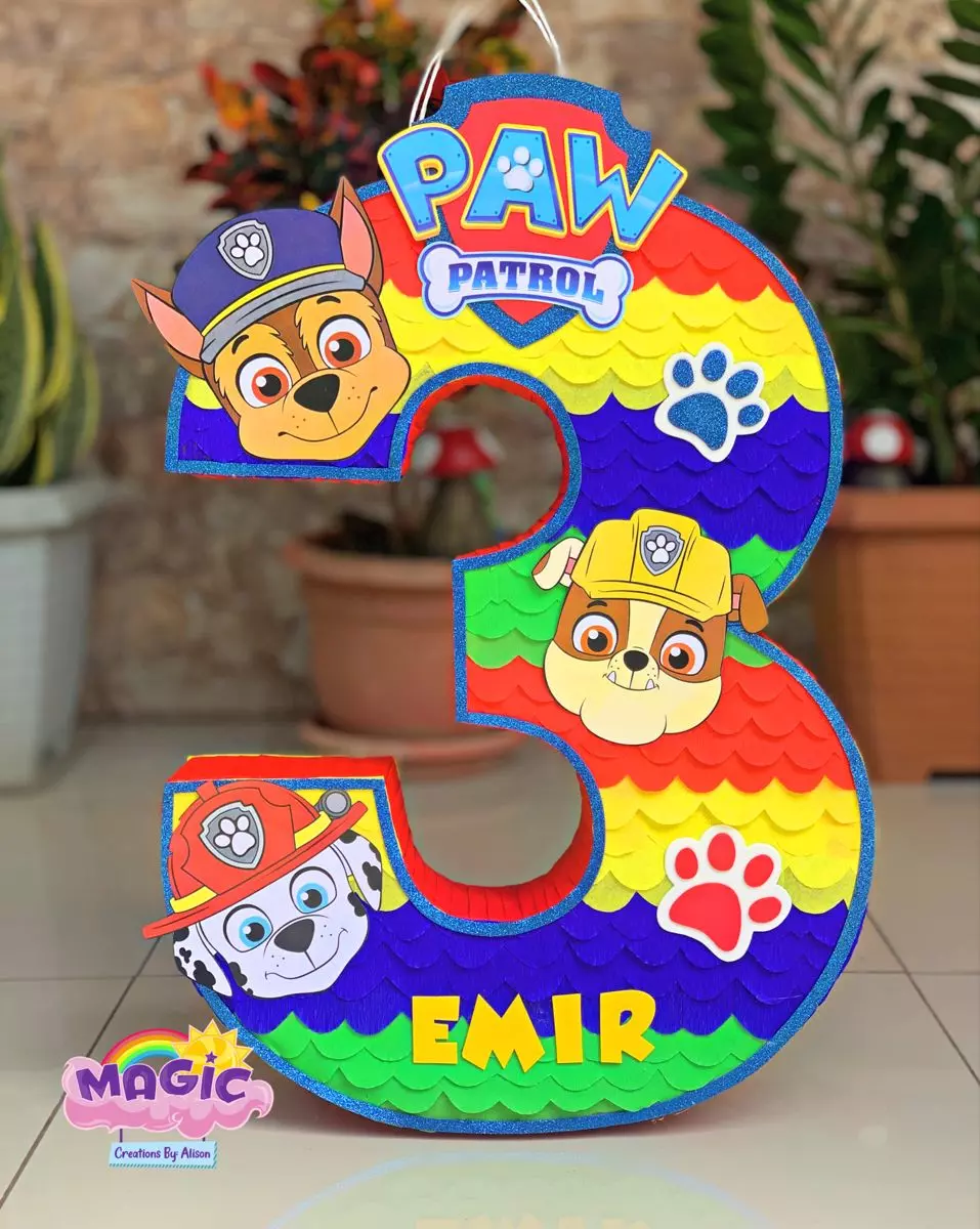 Paw Patrol birthday party piñata