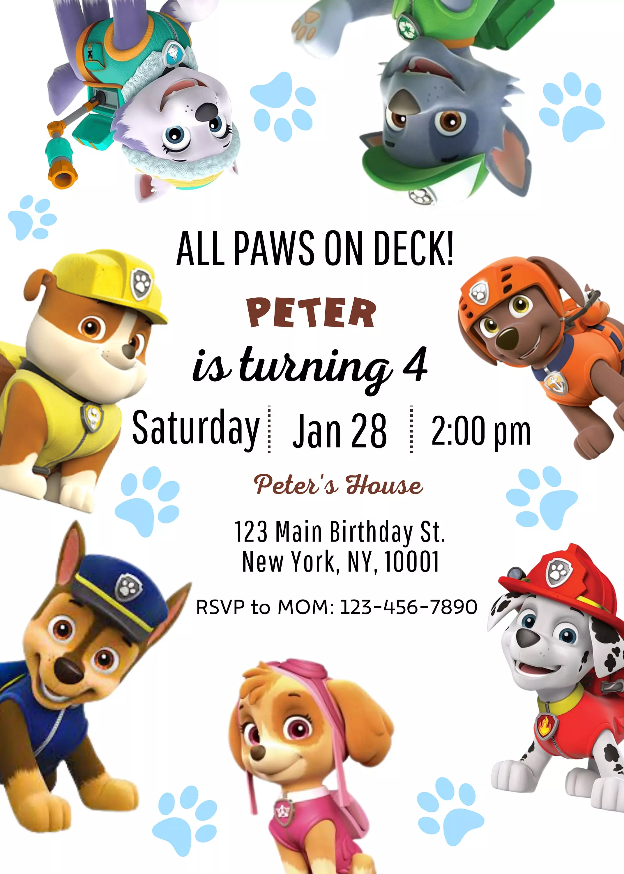 Paw Patrol birthday party - Mighty pups