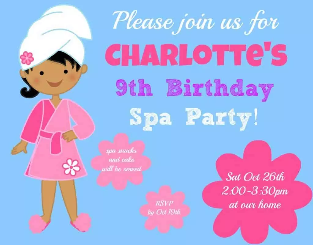 spa party ideas for kids