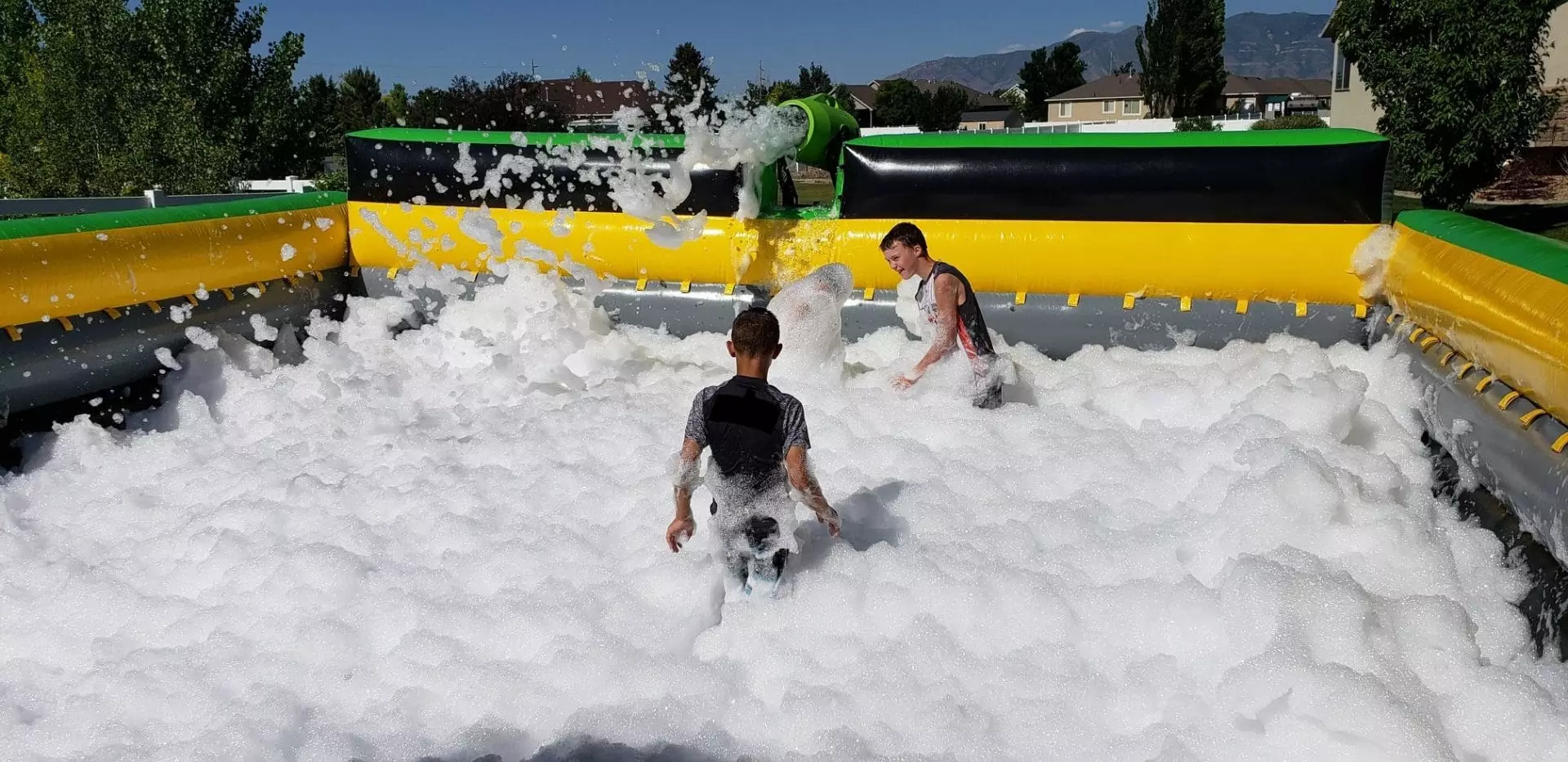Inflatable Foam Pit included in our foam party rental
