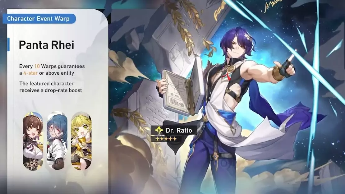 blade banner in version 1.6 with four stars xueyi, march 7th and tingyun