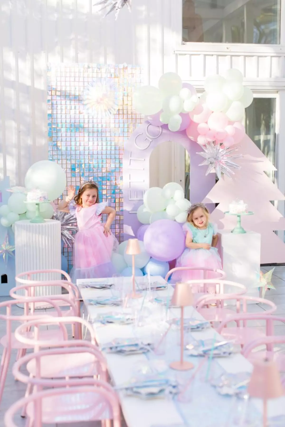 a joint sister birthday party with a Frozen theme by Sugar & Cloth