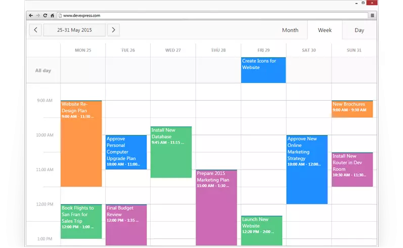 Mindfusion Scheduling Library