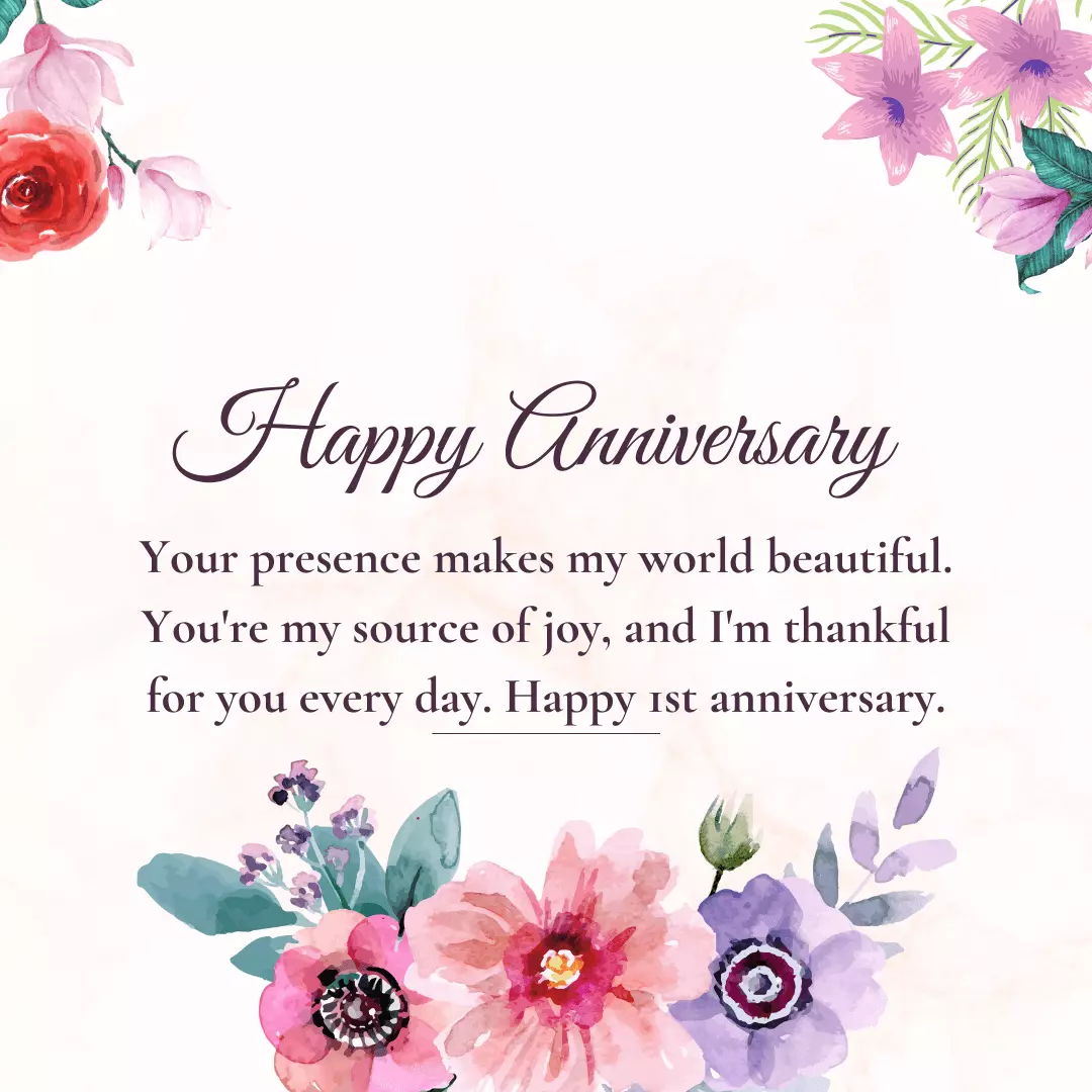 1st Anniversary Messages For Wife