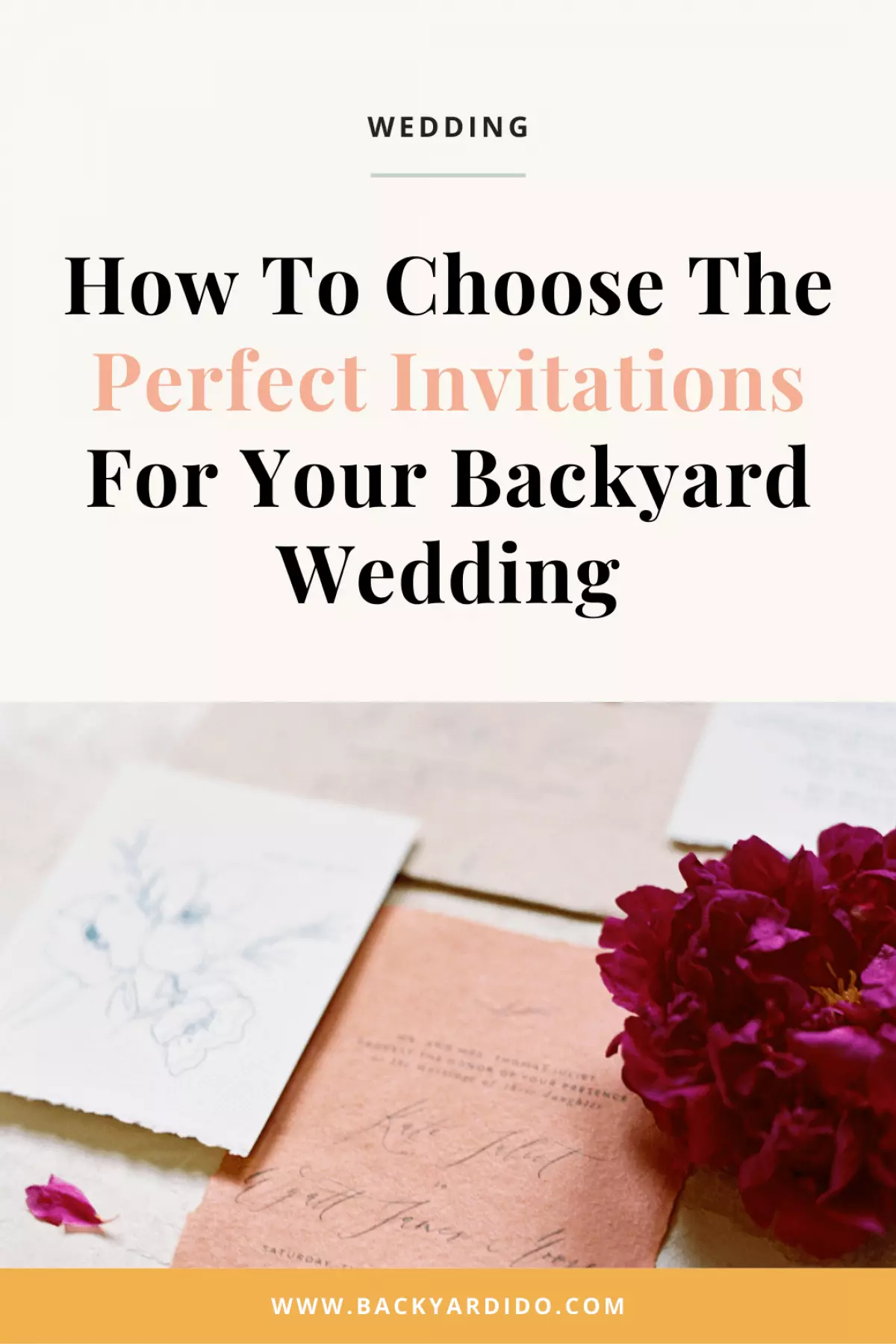 How To Choose The Perfect Invitations For Your Backyard Wedding