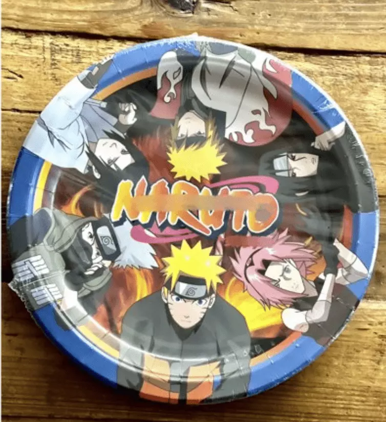 Naruto birthday plates