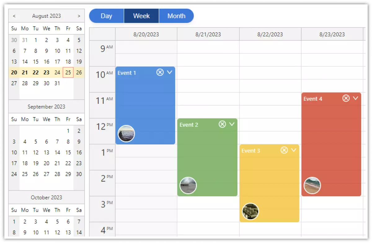 angular event calendar scheduler component