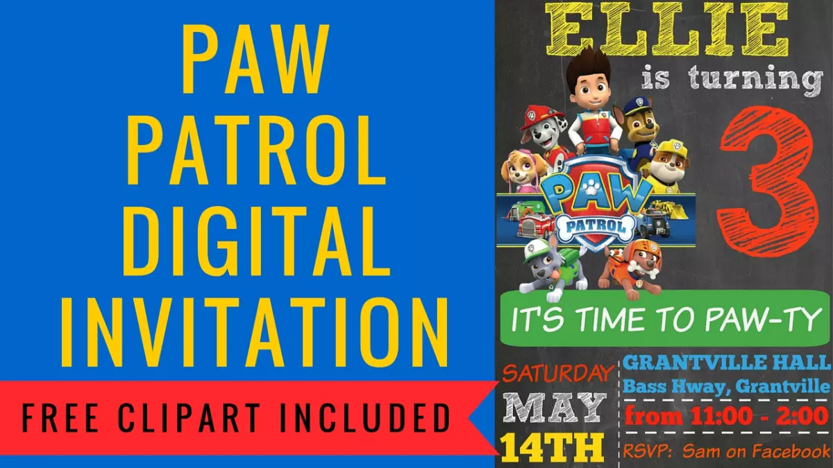 How to Make Paw Patrol Digital Invitation